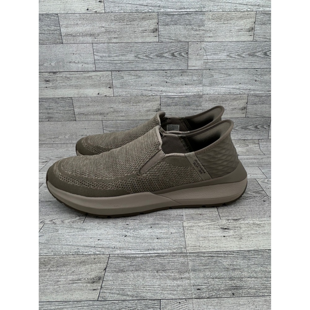Skechers Mens Slip-ins Hands Free Taupe Sneakers 210546 Size 12‎ Goga Mat Arch - Picture 5 of 14